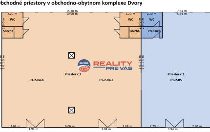 Prenájom priestorov  preskleného priestoru - Dvory  Púchov   100 m 2