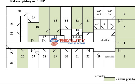 Prenájom kancelárskych priestorov  Púchov  - Nosice  firemné zázemie od 18m2 až po 54m2