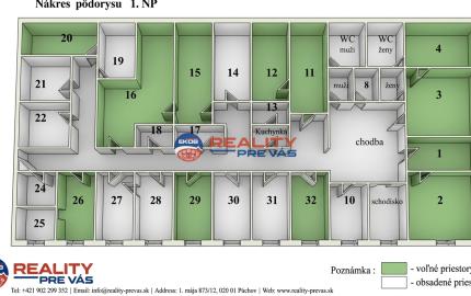 Reality Pre Vás- Prenájom priestorov  - Nosice  18m2