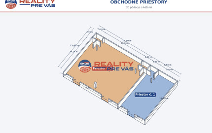 Nádherný presklený priestor v centre mesta  Púchov    100m2
