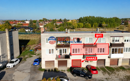 2 izbový byt s balkónom a garážou pod bytom  Borský Mikuláš