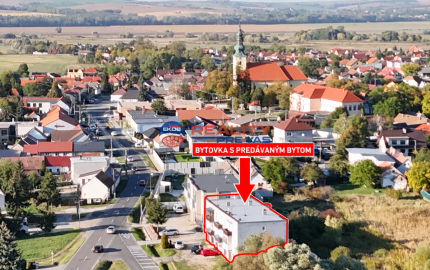 2 izbový byt s balkónom a garážou pod bytom  Borský Mikuláš