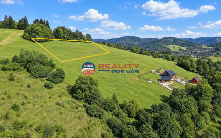 Predaj pozemku na kopci s vyhladom  Veľké Rovné 3933 m2