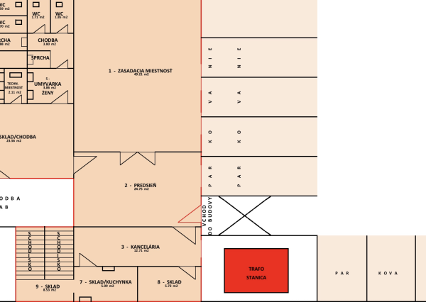 Obchodno - skladový priestor  s vlastným sociálnym zázemím   a parkovacími miestami v priemyselnom parku Nosice -  Púchov