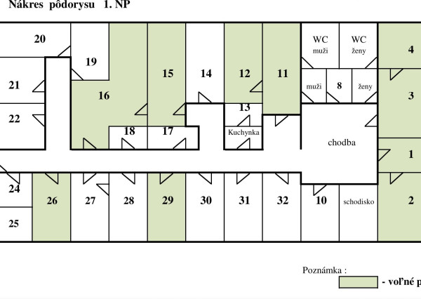 Prenájom kancelárskych priestorov  Púchov  - Nosice  firemné zázemie od 18m2 až po 54m2