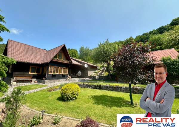 Reality Pre Vás - na predaj   Nádherný Rodinný dom   ako oáza v prírode    - Altán s grilom - pivnice - náraďovne  - samostatné garáže  a veľký pozemok