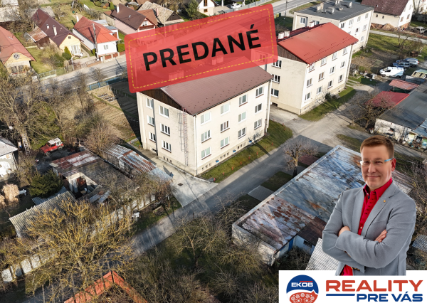 Reality Pre Vás  -Predaj 3-izbový byt s garážou a pozemkom