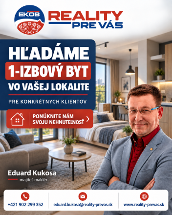 Hľadáme 1-izbový byt pre našich klientov - fotografia 1