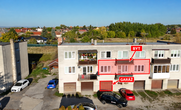 2 izbový byt s balkónom a garážou pod bytom  Borský Mikuláš - fotografia 18