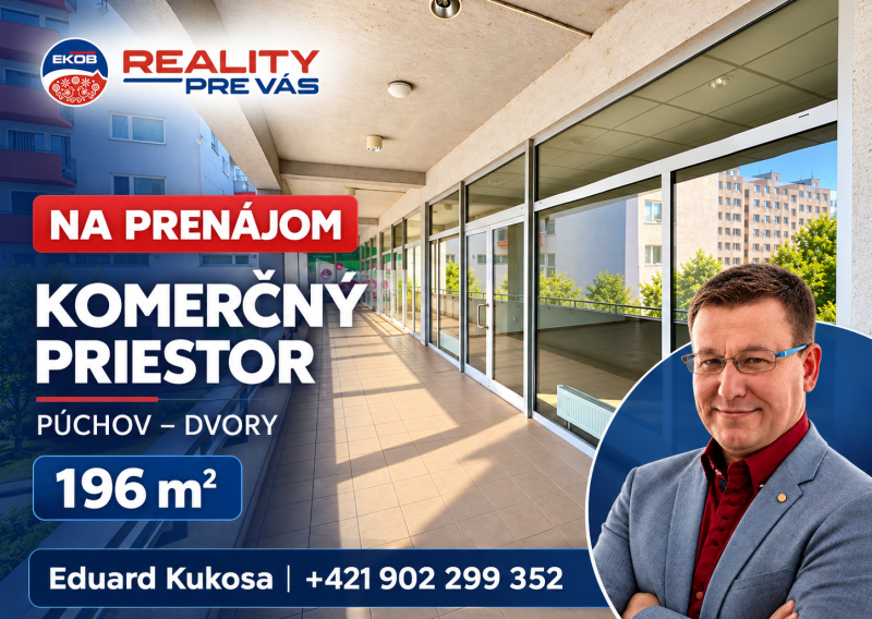 Prenájom priestorov  preskleného priestoru - Dvory   196 m2