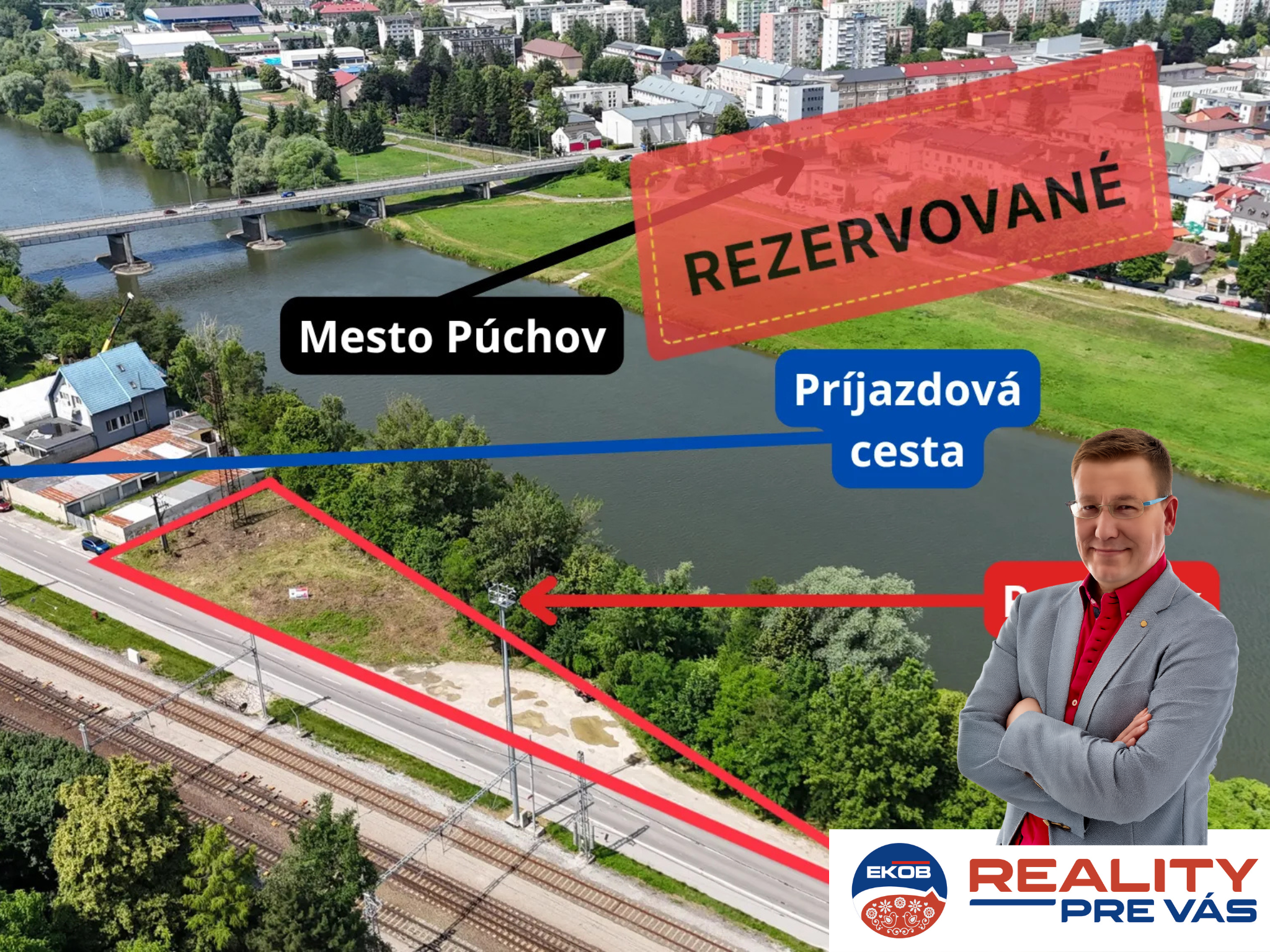 Reality Pre Vás  -  Predaj pozemku Priemyselná časť Púchov  rezervované