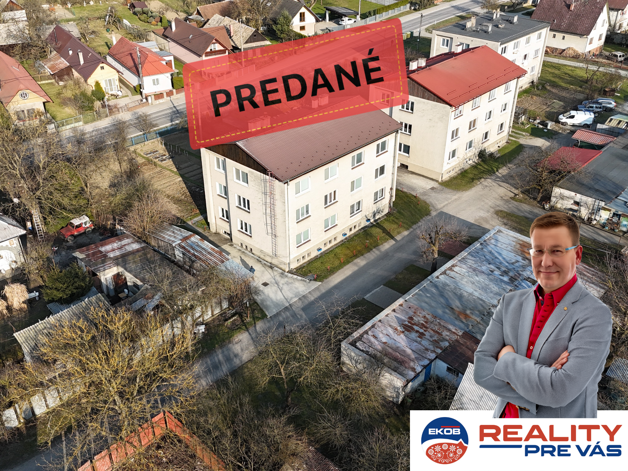 Reality Pre Vás  -Predaj 3-izbový byt s garážou a pozemkom